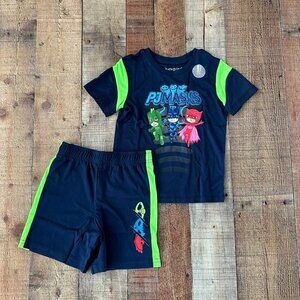 Jumping Beans Boys PJ Masks Short Sleeve Graphic Tee and Shorts Set -4T
